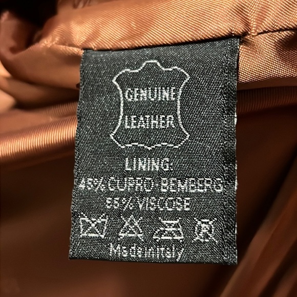 Vintage Donald J Pliner  Italian leather Sport Jacket  Dark Brown 52 R - Picture 3 of 10